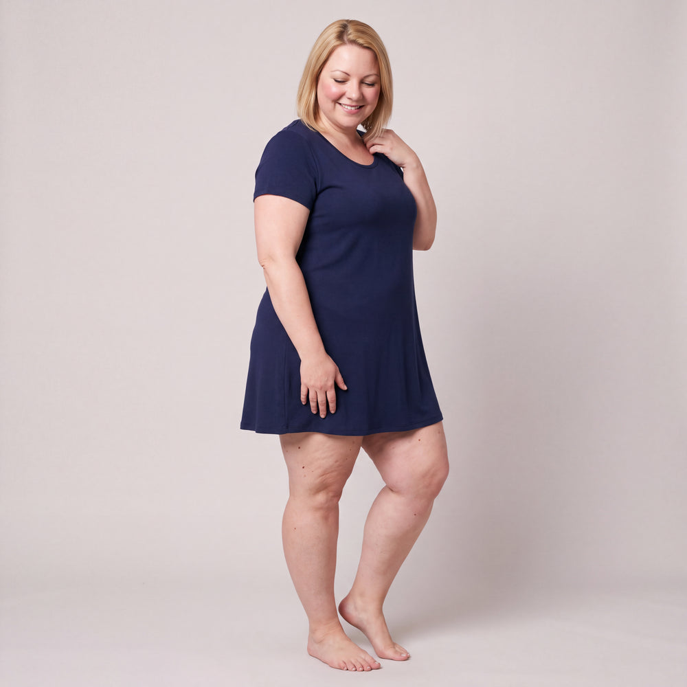 Women's NightCool Scoop Neck Nightshirt/Cover-Up in Navy