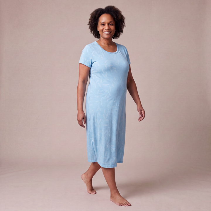 Island Leaf Cool-jams NightCool Scoop Neck Nightshirt for women, dries in minutes