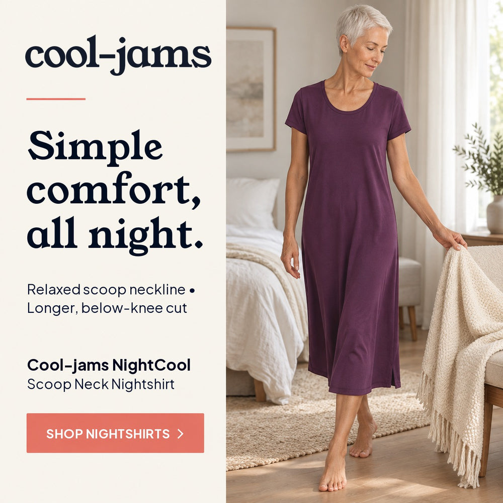 Women's NightCool Scoop Neck Nightshirt in Merlot