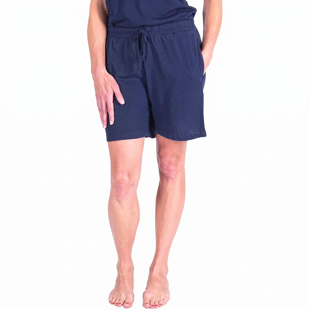 Navy Cool-jams DayBasics Drawstring Shorts for women, versatile lounge and sleepwear