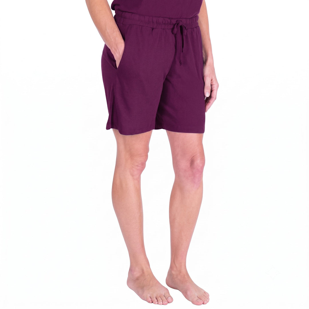 Merlot Cool-jams DayBasics Drawstring Shorts for women, lightweight DayBasics fabric