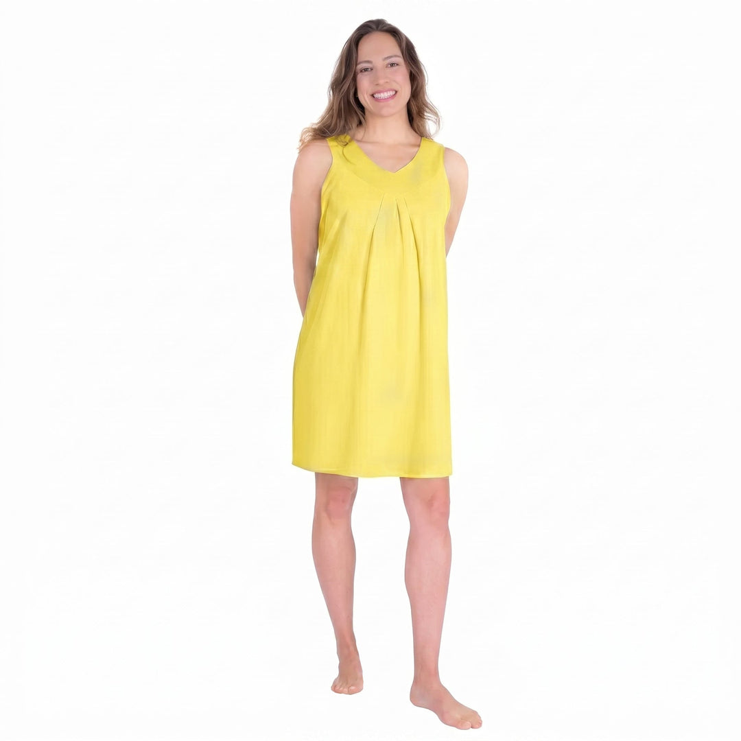 Women's DayBasics Gathered Tank Nightgown Lemon / L