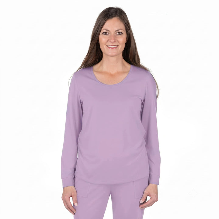 Violet Cool-jams DayBasics Long Sleeve Cuff Top for women, gentle against the skin