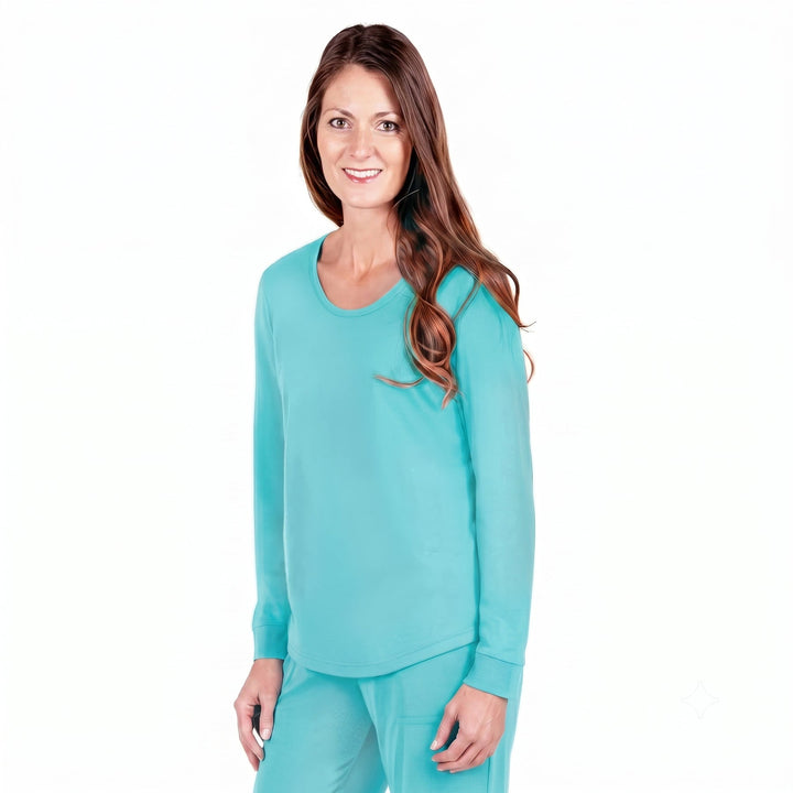 Island Cool-jams DayBasics Long Sleeve Cuff Top for women, soft everyday comfort