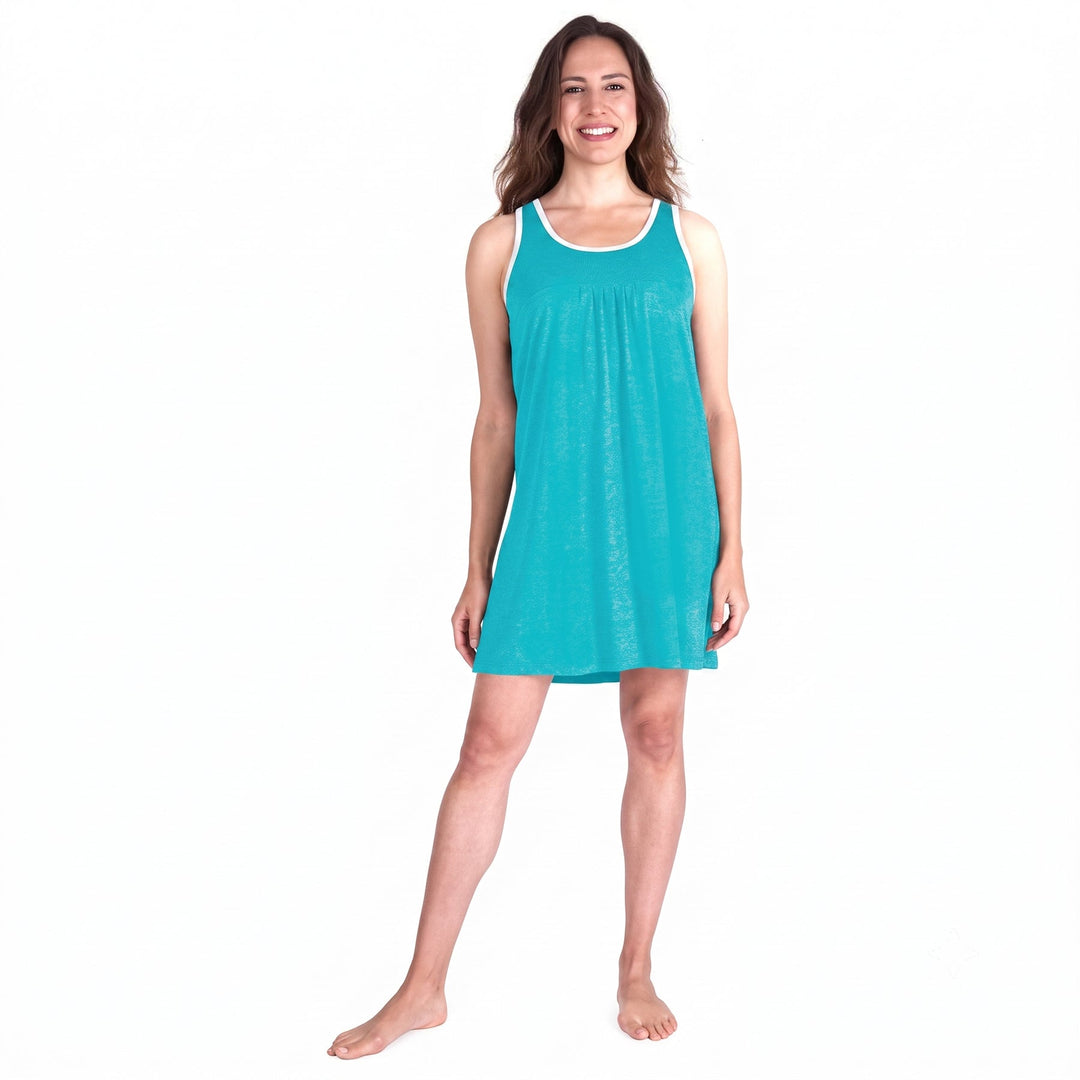 Island Cool-jams DayBasics Pleated Front Sleeveless Nightgown for women, soft and lightweight