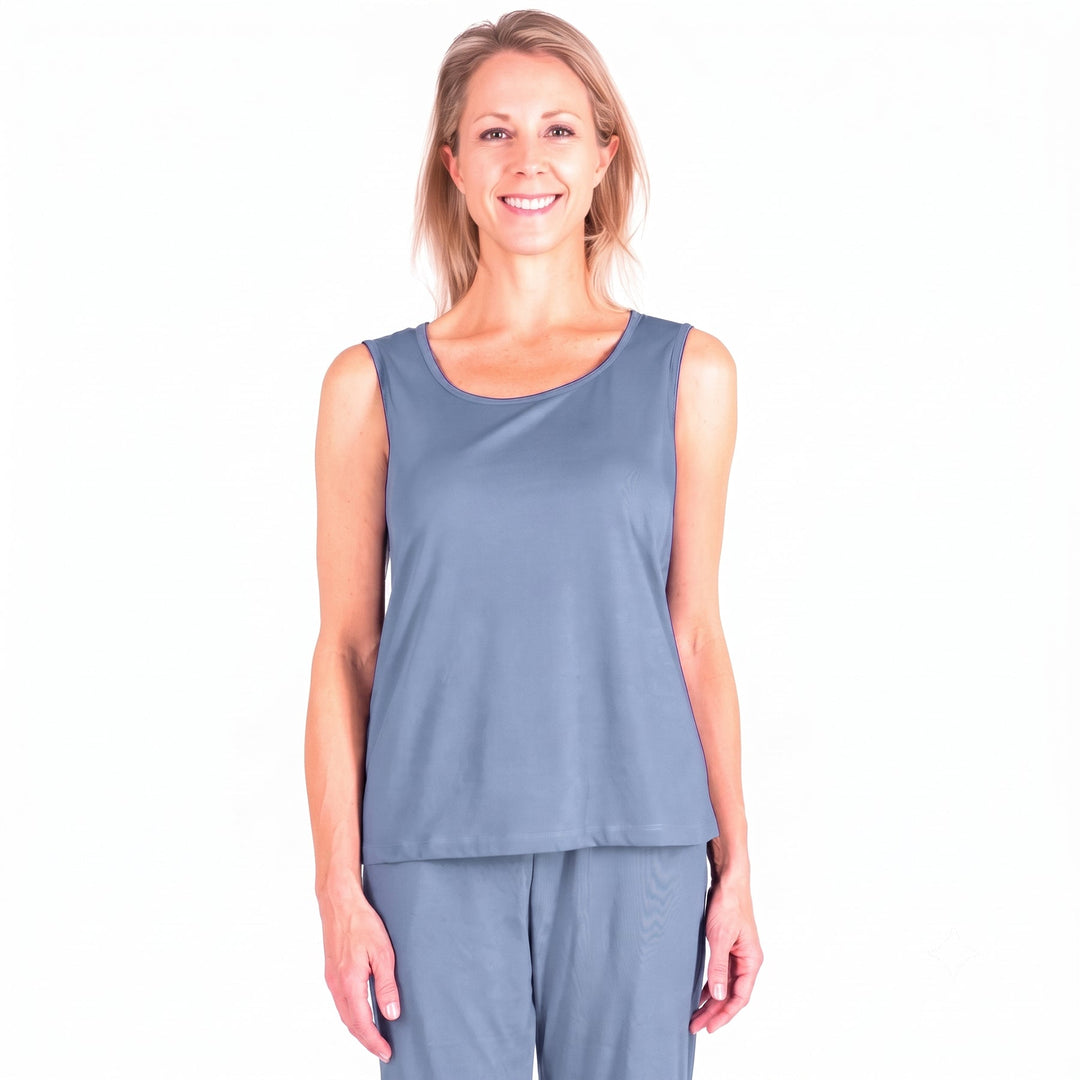 Dusk Blue Cool-jams DayBasics Tank Top for women, easy everyday sleepwear