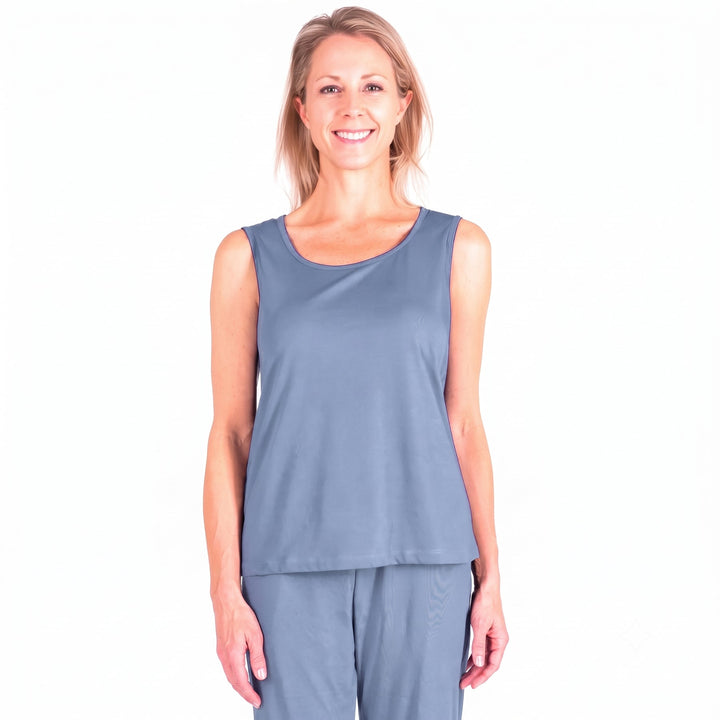 Dusk Blue Cool-jams DayBasics Tank Top for women, easy everyday sleepwear