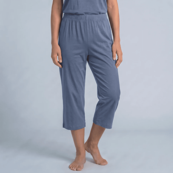 Dusk Blue Cool-jams NightCool Capri Pajama Pants for women, cooling nightwear