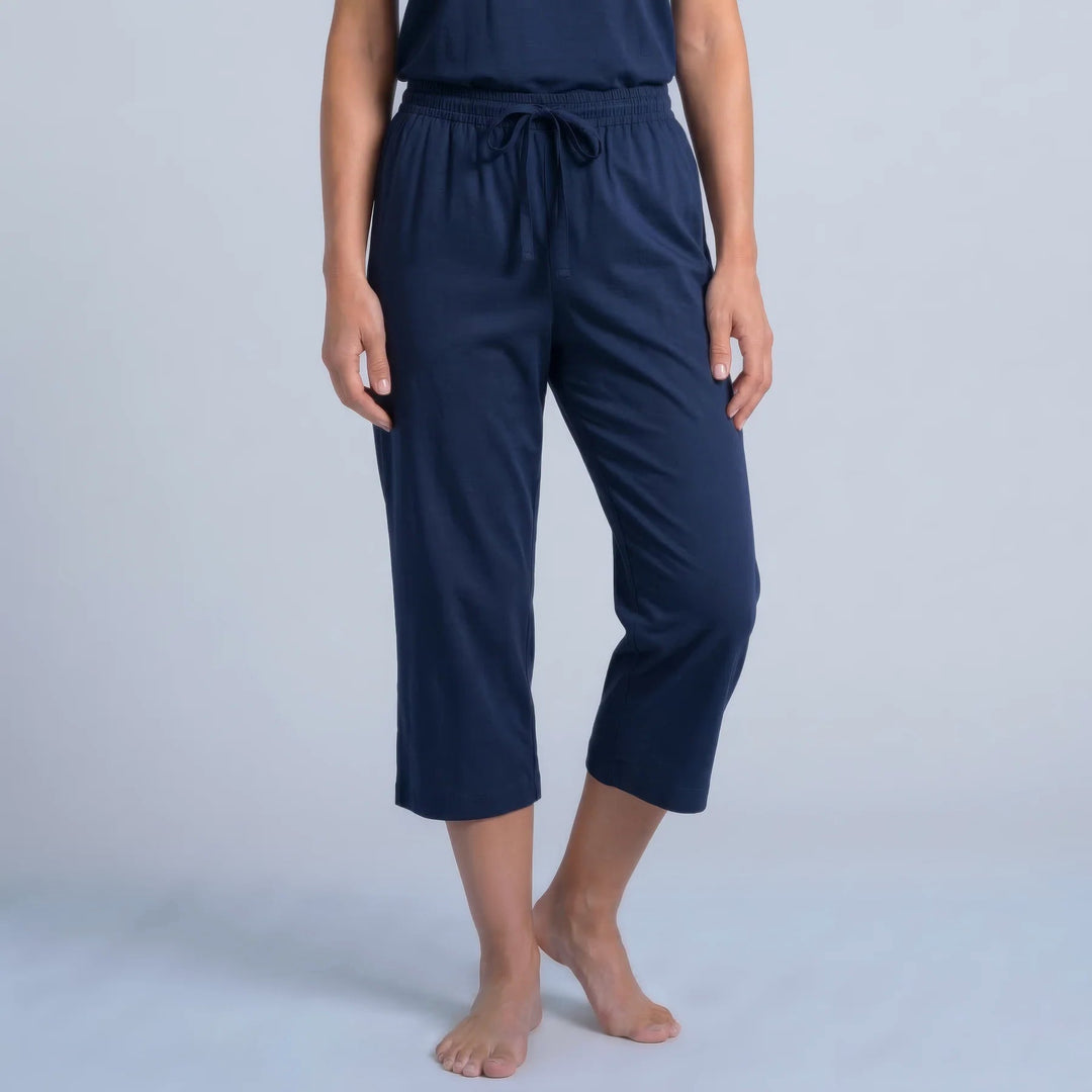 Navy Cool-jams NightCool Capri Pajama Pants for women, for warm nights
