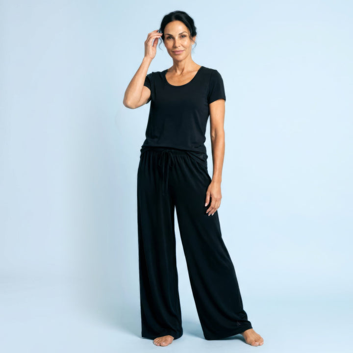 Cool-jams NightCool Drawstring Waist Wide Leg Pants for women, for anyone who overheats at night
