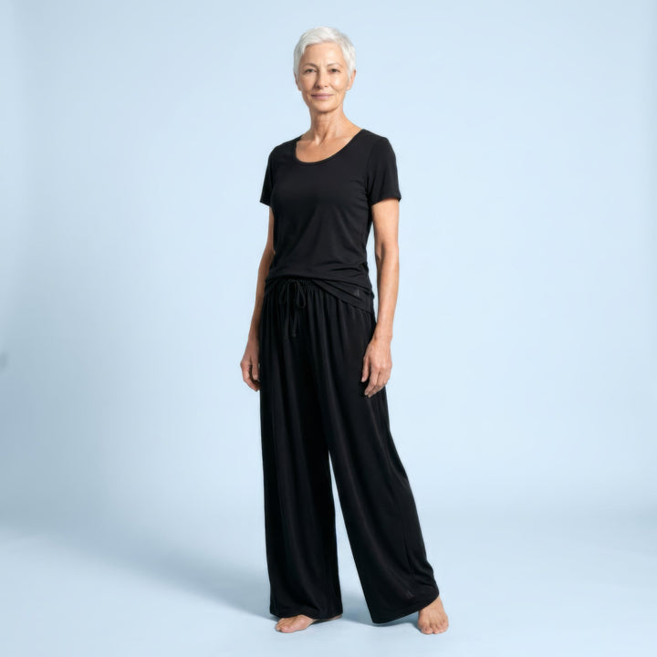 Cool-jams NightCool Drawstring Waist Wide Leg Pants for women, built for the sweatiest sleepers
