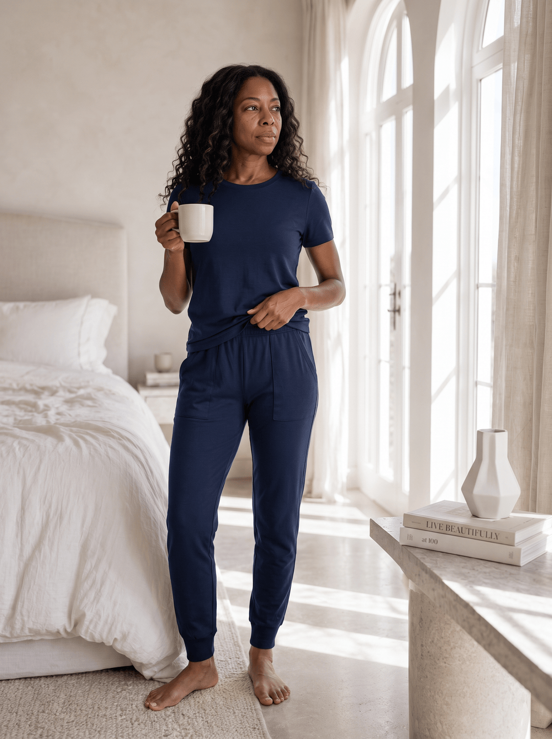 Cool-jams NightCool Elastic Waist Cuff Jogger Pants for women, for summer nights and year-round hot sleepers
