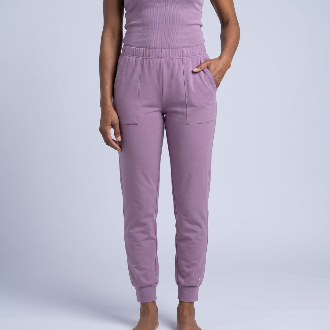 Violet Cool-jams NightCool Elastic Waist Cuff Jogger Pants for women, for women who sleep hot
