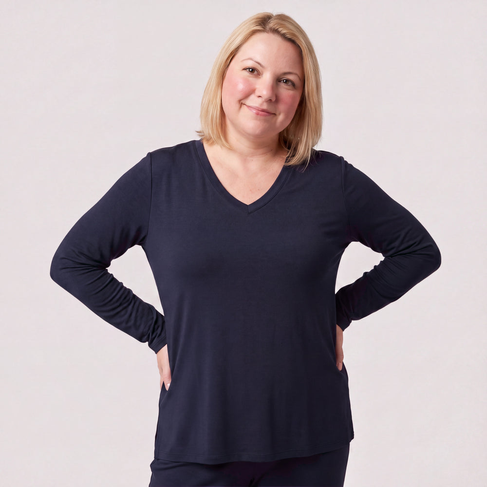 Women's NightCool Long Sleeve T-Shirt in Navy