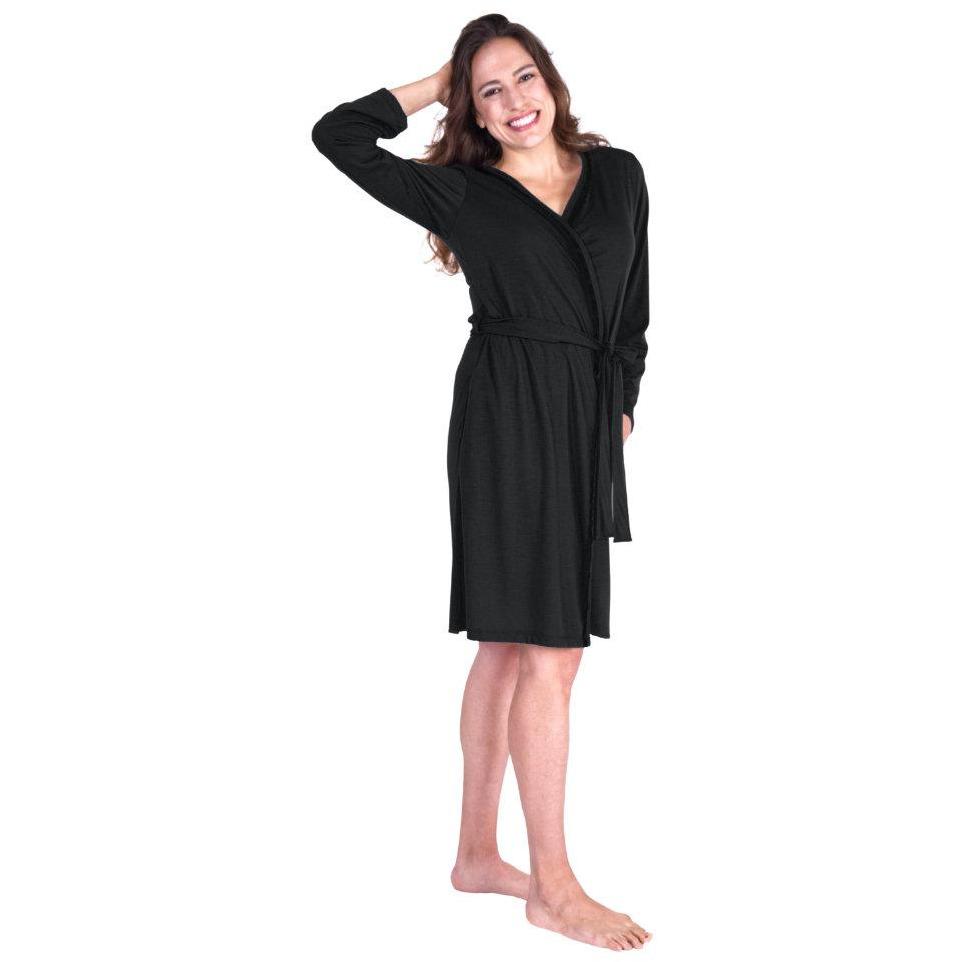 WOMEN'S LACE ACCENT MOISTURE WICKING ROBE - Cool-jams