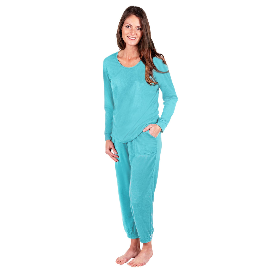 Women's Moisture Wicking Long Sleeve Cuffed Pajama Set - Cool-jams