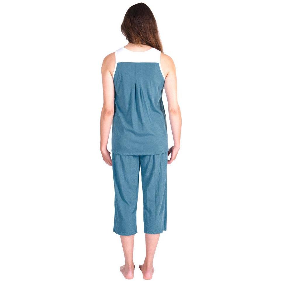 Women's Moisture Wicking Cami Drawstring Capri Pajama Set