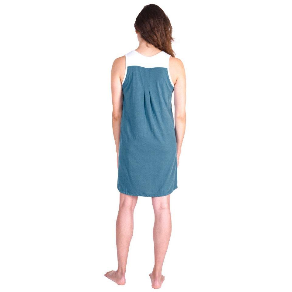 WOMEN'S PLEATED FRONT MOISTURE WICKING SLEEVELESS NIGHTGOWN - Cool-jams